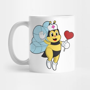 Bee as Nurse with Heart Mug